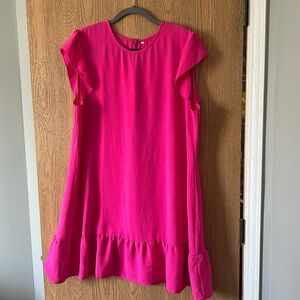 Hot pink shift dress